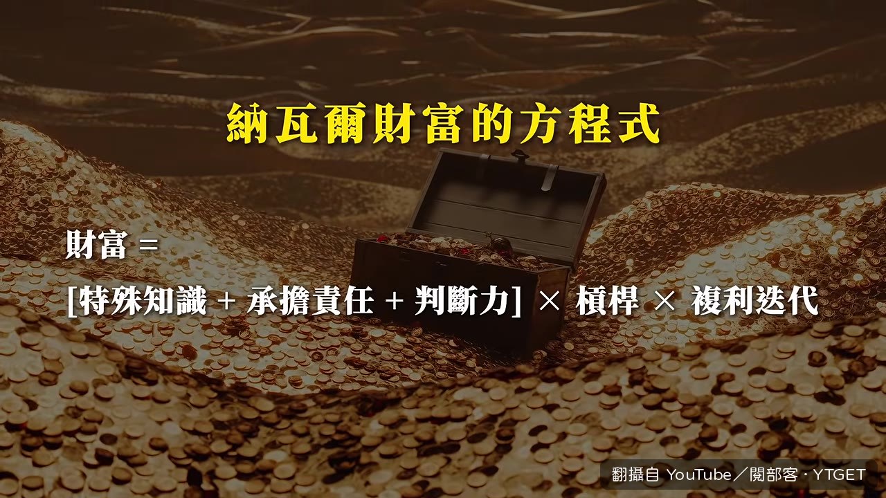 納瓦爾的財富方程式寫在螢幕上