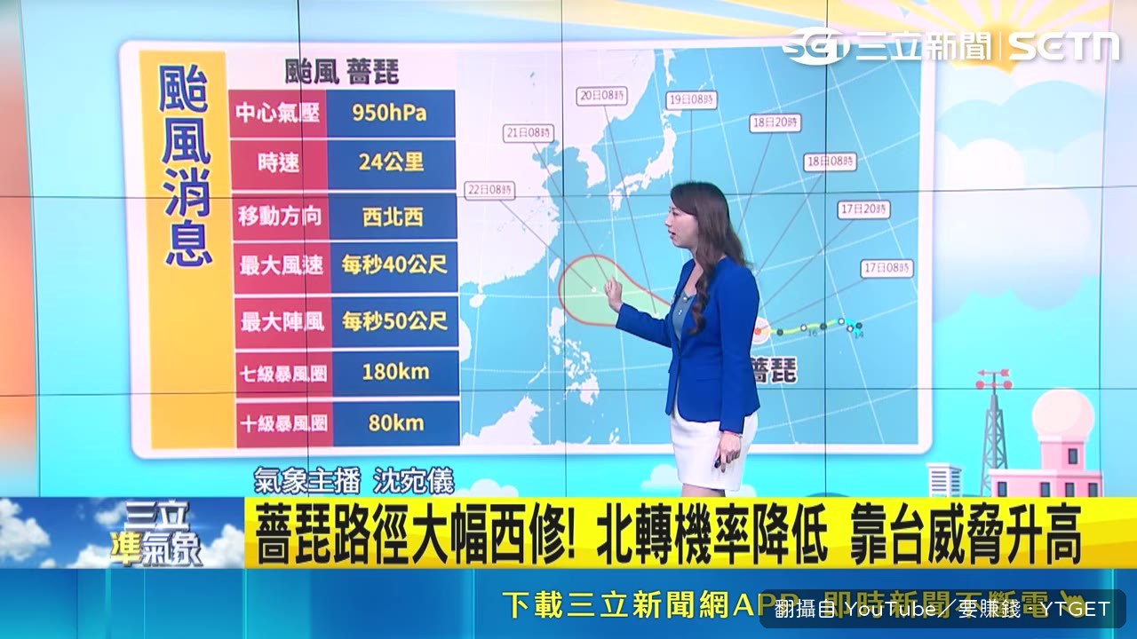 薔琵颱風暴風半徑與路徑