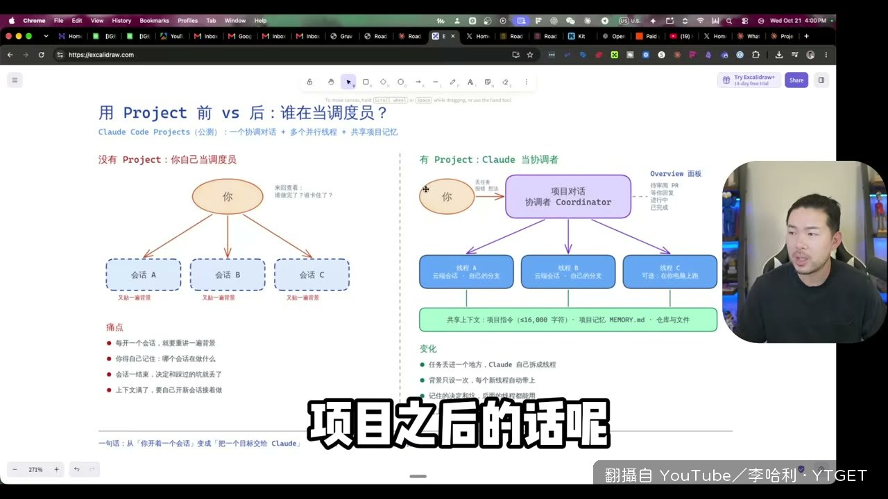 只跟一個協調者對話,工作往下分